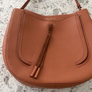 Marc Jacobs Tan Pebbled Leather Saddle Shoulder Bag